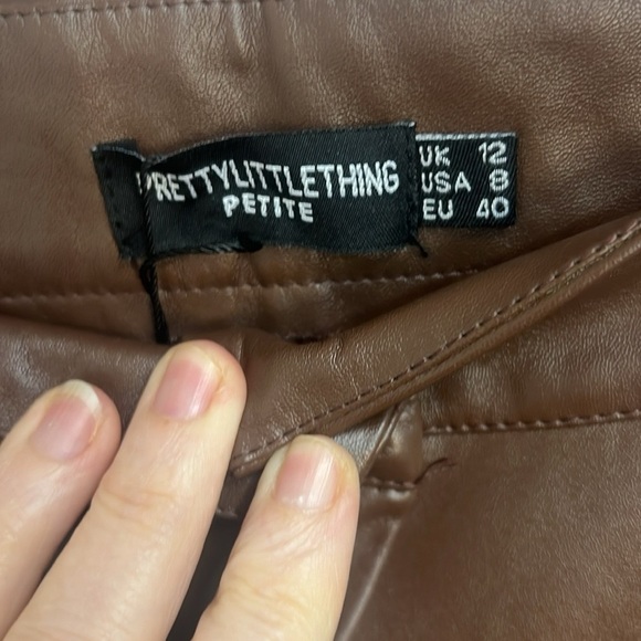 PrettyLittleThing Asymmetrical Waist Brown - Picture 4 of 6